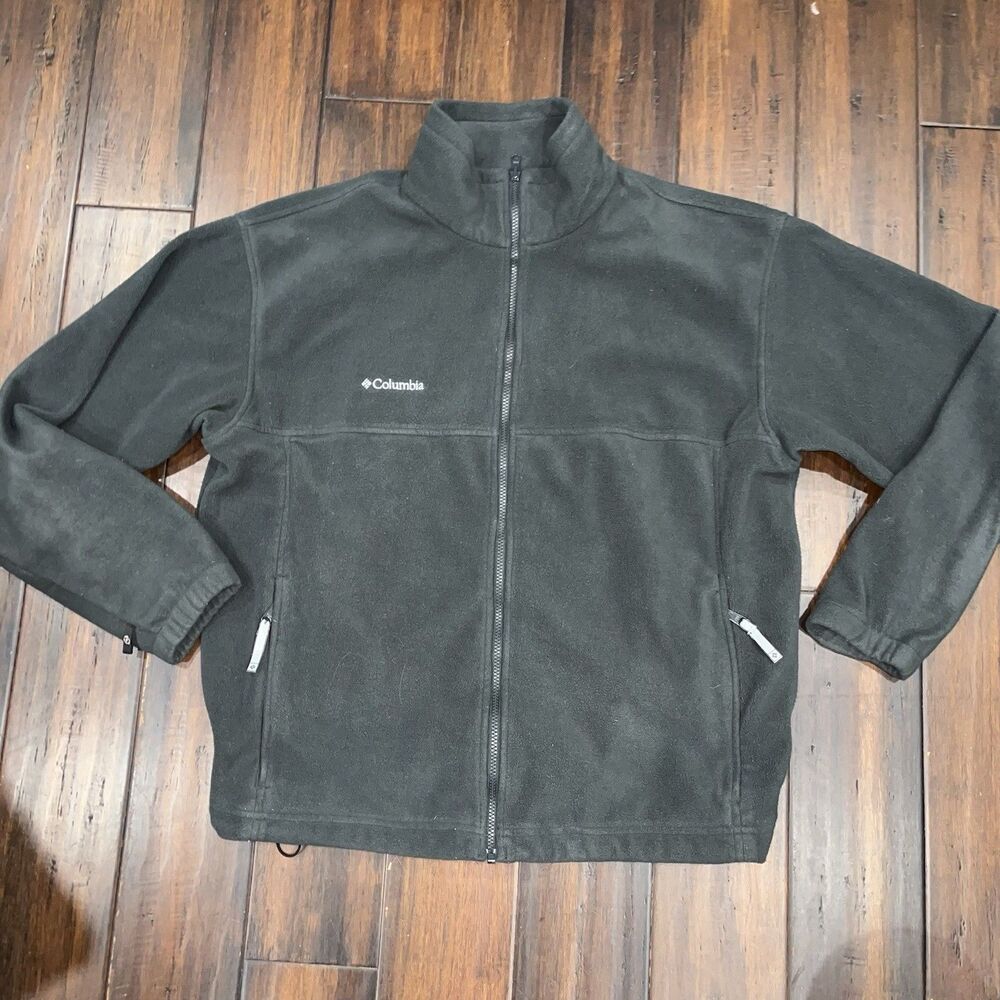 Columbia Men's Interchange Fleece Jacket Mens XLT  TALL Gray Full Zip Pockets